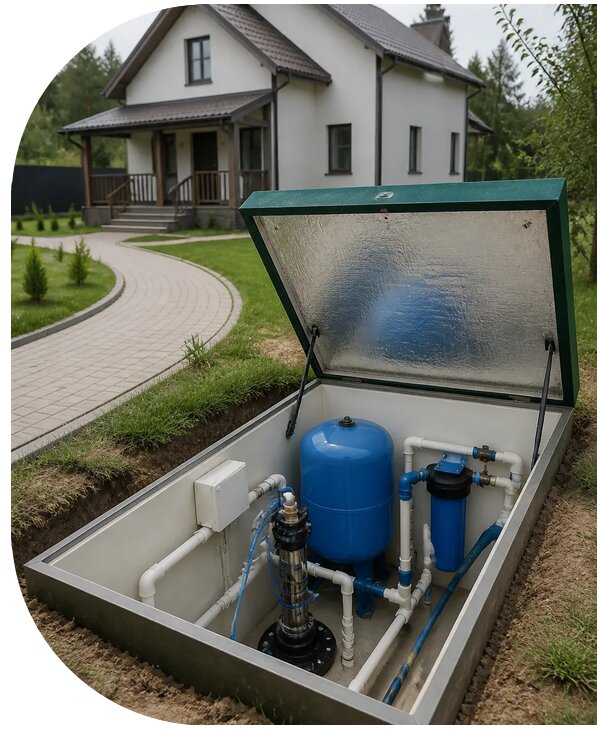 Автономное водоснабжение дома в Клинцах от 155940 р. | АПаруса-Клы